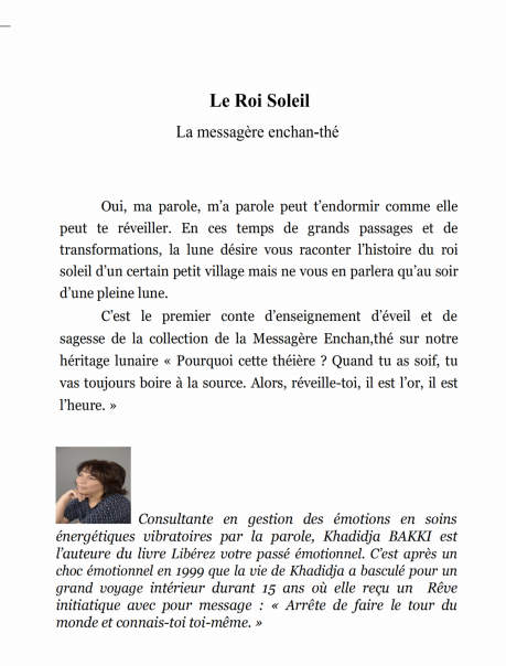 4eme couverture conte de sagesse le soleil est roi